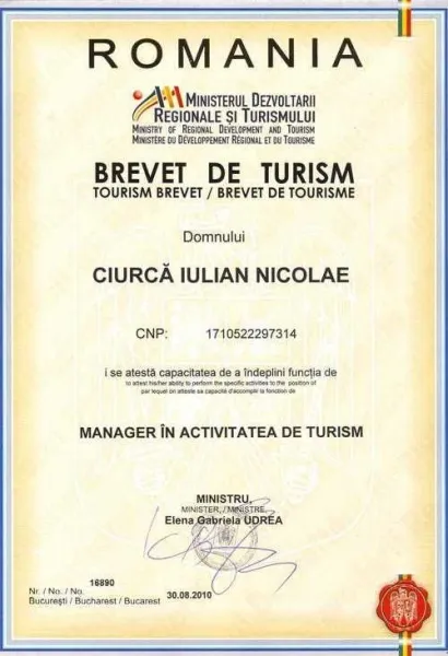Obtinem brevete si  atestate de turism - Imaginea 1