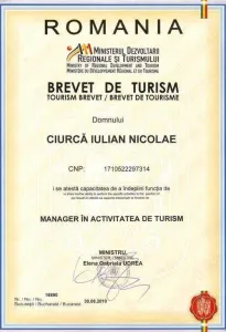 Obtinem brevete si  atestate de turism