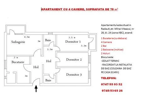 Apartament 4 camere - Imaginea 1