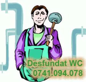 Desfundare vas WC