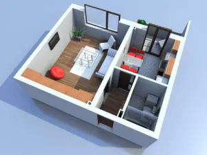 Apartament 1 camera, imobil nou, Sebes