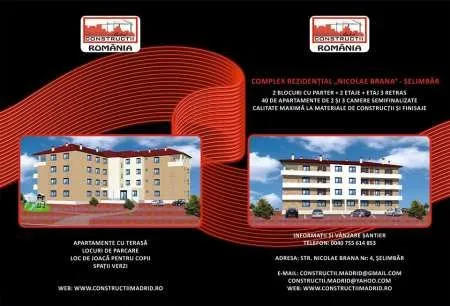 Constructii Madrid SRL vinde ULTIMILE 3 APARTAMENTE INTABULATE  aflate in ansamblul rezide - Imaginea 1