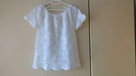 Vand bluza alba crosetata - Imaginea 1