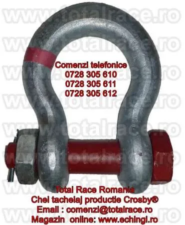 Cheie tachelaj omega cu bolt filetat Crosby - Imaginea 2