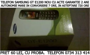 Telefon Samsung GT E1200 nou cu acte garantie 2ani
