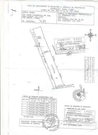 OTOPENI - T. Vladimirescu, teren 1400 mp D = 17. 70 ml - Imaginea 1