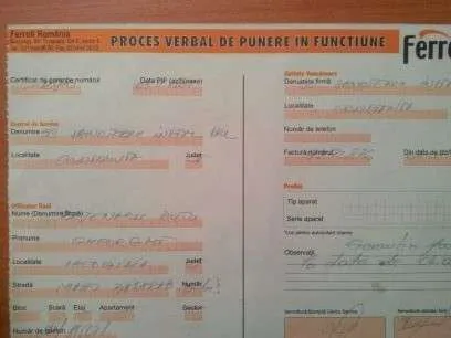 Vand Centrala Termica gaz cu Tiraj Fortat "FERROLI"30KW - Imaginea 1