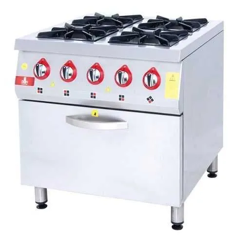 Aragaz profesional 4 ochiuri si cuptor - Imaginea 1