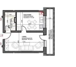 garsoniera cu 32 mp utili + terasa 6 mp, decomandata - Miniatura 2