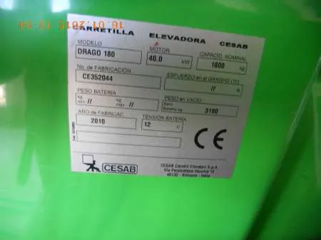 Stivuitor marca CESAB, model drago 180 ISCIRIZAT  - Imaginea 6