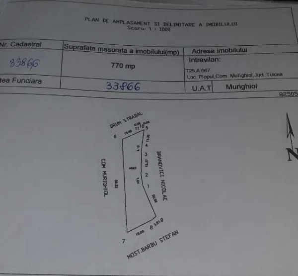 Vanzare teren intravilan si extravilan in sat Plopul, com. Murighiol - Imaginea 3