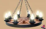 Butoaie din lemn, candelabru rustic, minibar, ciupercute - Miniatura 7