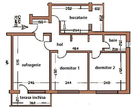 Apartament 3 camere, confort 1, decomandat, cu imbunatatiri cartier Crihala - Imaginea 1