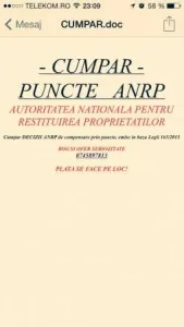 Cumpar DECIZII ANRP de compensare prin puncte,emise in baza Legii 165/2013