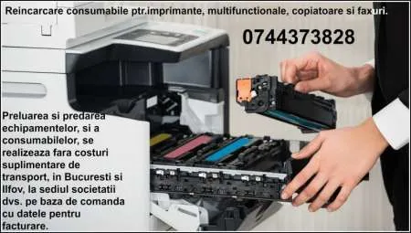 Reincarcam consumabile ptr. imprimante, multifunctionale, copiatoare si faxuri. - Imaginea 1