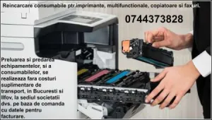 Reincarcam consumabile ptr. imprimante, multifunctionale, copiatoare si faxuri.