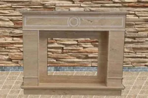 Din travertin semineu decorativ