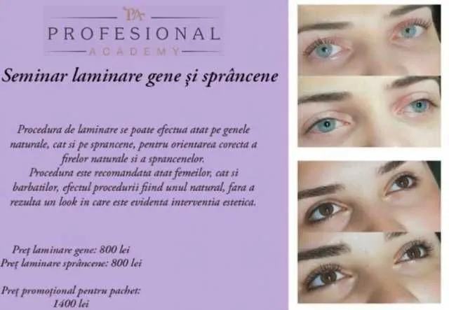 Profesional Academy- curs de laminare gene si sprancene - Imaginea 1