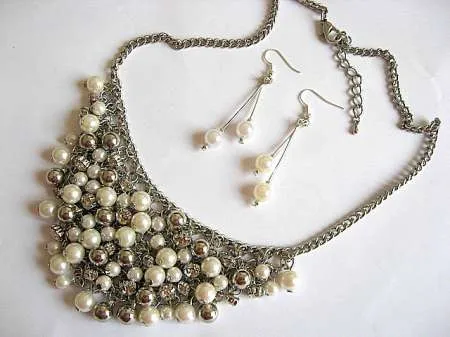Oferta bijuterii mirese perle, organza, cristale stanca, fimo - Imaginea 1