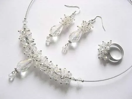 Oferta bijuterii mirese perle, organza, cristale stanca, fimo - Imaginea 3