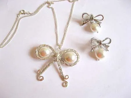 Oferta bijuterii mirese perle, organza, cristale stanca, fimo - Imaginea 4