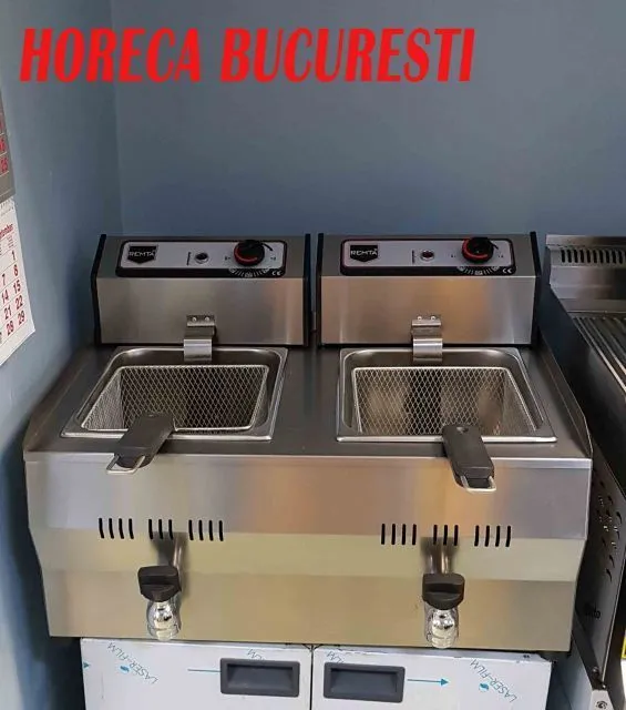 Friteuza electrica 2x13 Litri cu robineti - Imaginea 2