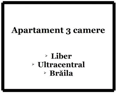 Apartament 3 camere, Braila, zona ultracentrala, proprietar - Imaginea 1