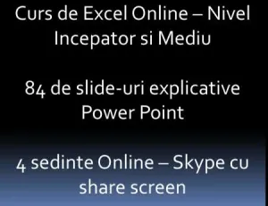 Curs de excel online - nivel incepator si mediu