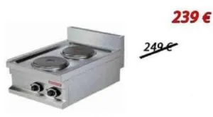 Aragaz inox electric 2 plite rotunde de banc