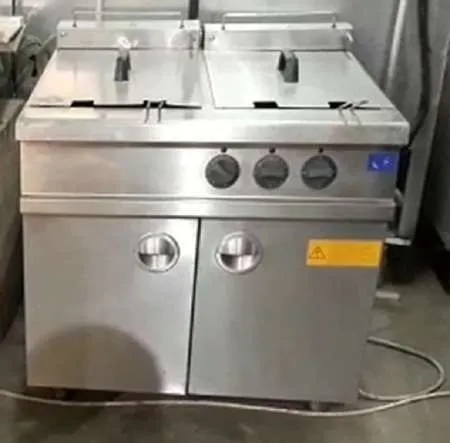 Friteuza inox electrica dubla pe suport second - Imaginea 1