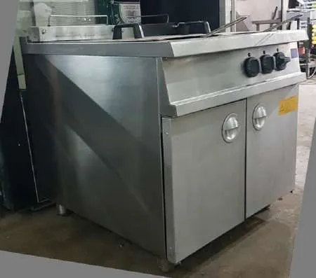 Friteuza inox electrica dubla pe suport second - Imaginea 2