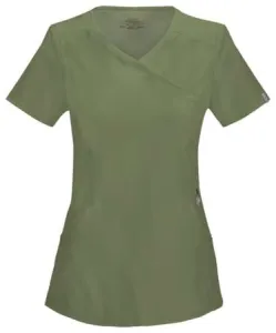 Halat medical antimicrobian Mock Wrap in Olive