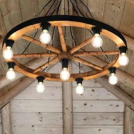 Candelabru vintage din lemn - Imaginea 2