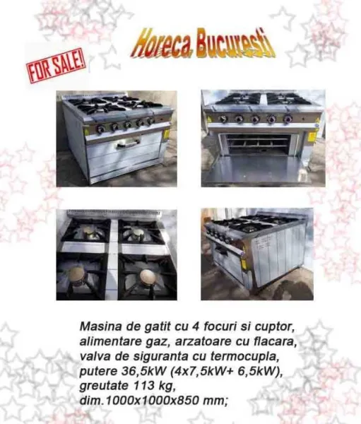 Aragaze inox gaz profesionale - Imaginea 1