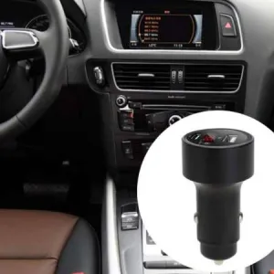 Incarcator auto Dual USB cu Localizare masina Bluetooth si aplicatie GPS, display digital