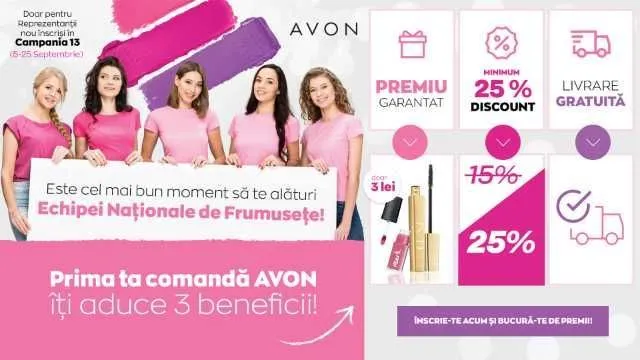 Inscriem reprezentanti si coordonatori Avon - Imaginea 1