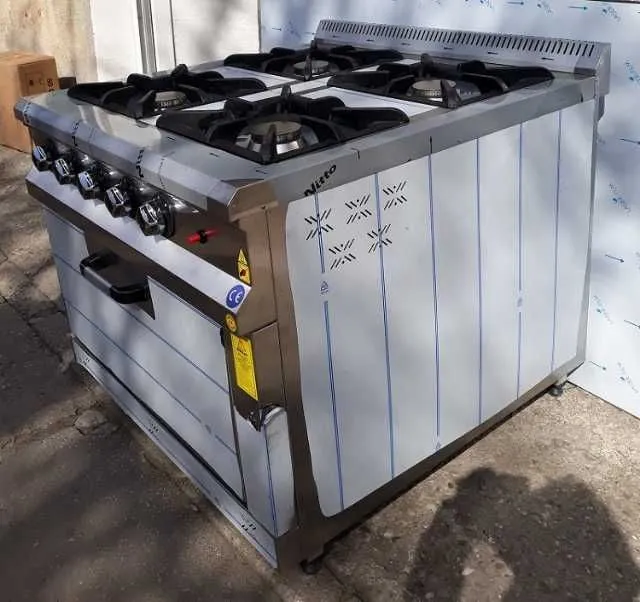 Aragaz gaz 4 focuri  si cuptor  profesional - Imaginea 3