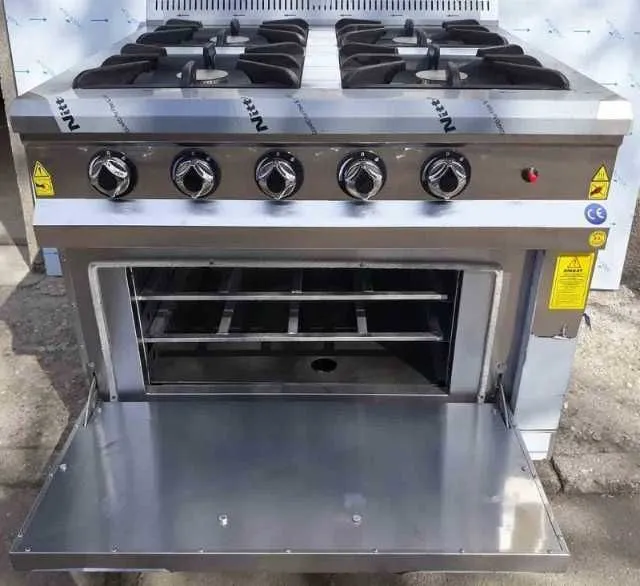 Aragaz gaz 4 focuri  si cuptor  profesional - Imaginea 4
