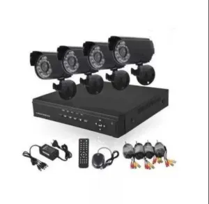 Kit supraveghere CCTV sistem DVR 4 camere exterior internet cabluri
