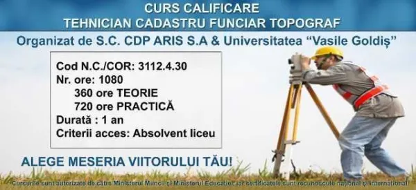 Cursuri calificare - tehnician veterinar, tehnician cadastru funciar topograf. - Imaginea 3