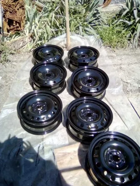 6Jante otel16" x- 6, 5J / ET50 / PCD 5 X 108 intre gauri 17 Euro / buc Negociabil - Imaginea 1