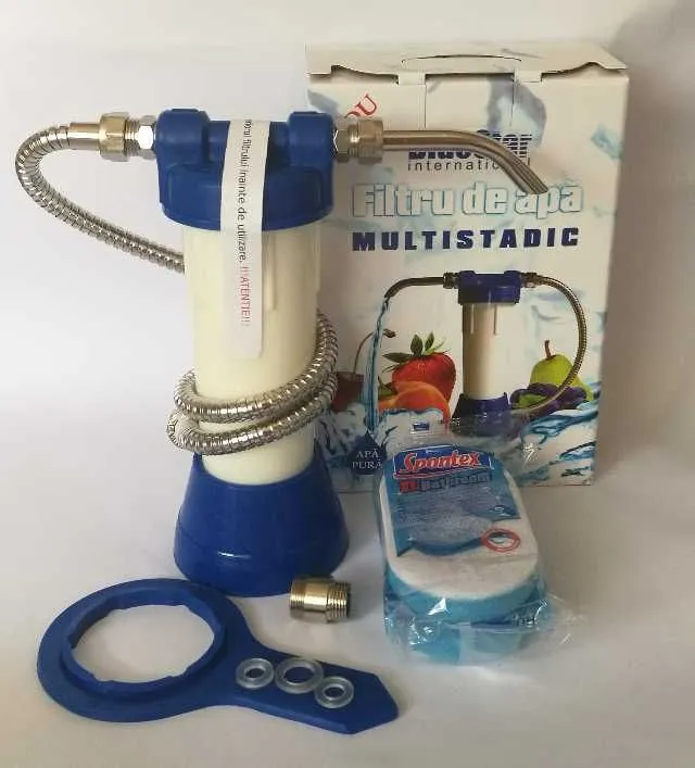 Filtru apa antibacterian M4 multistadic triplu medaliat cu aur - Imaginea 1