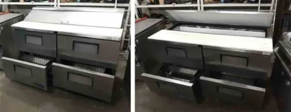 Banc inox frigorific pizza cu sertare second - Imaginea 1
