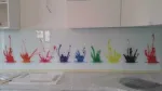 Sticla colorata sau printata in bucatarie - Miniatura 2
