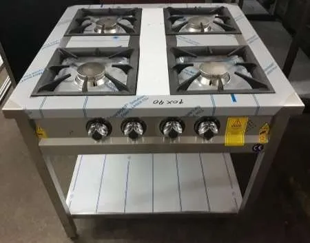 Aragaz gaz 4 focuri pe suport profesional - Imaginea 1