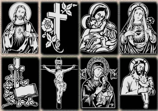 Imagini sablare cruci, monumente funerare - imagini vector - Imaginea 1