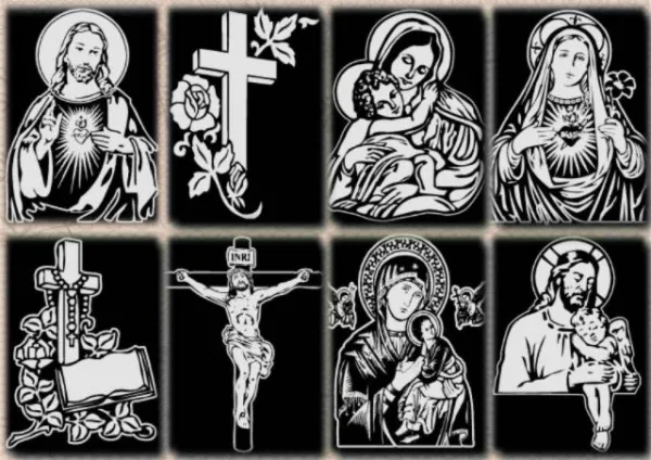 Imagini sablare cruci, monumente funerare - imagini vector - Imaginea 1