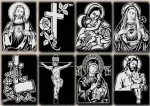 Imagini sablare cruci, monumente funerare - imagini vector - Miniatura 1