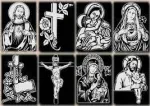 Imagini sablare cruci, monumente funerare - imagini vector - Miniatura 2