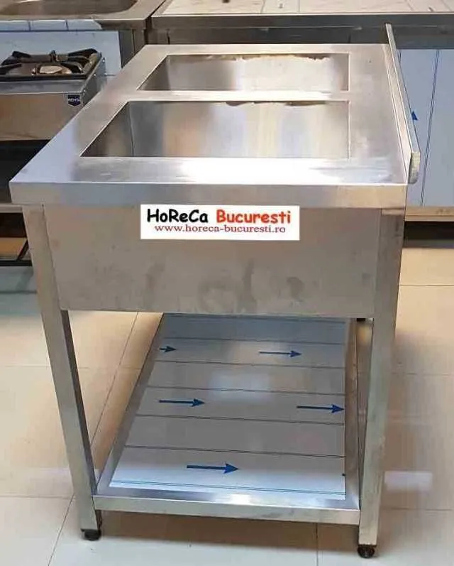 SPALATOR inox cu 2 cuve profesional - Imaginea 3